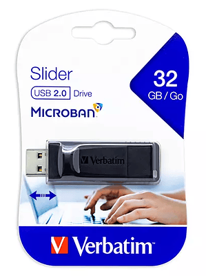 Memoria Verbatim USB 32GB slider black.