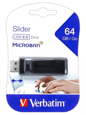 Memoria Verbatim USB 64GB slider blac