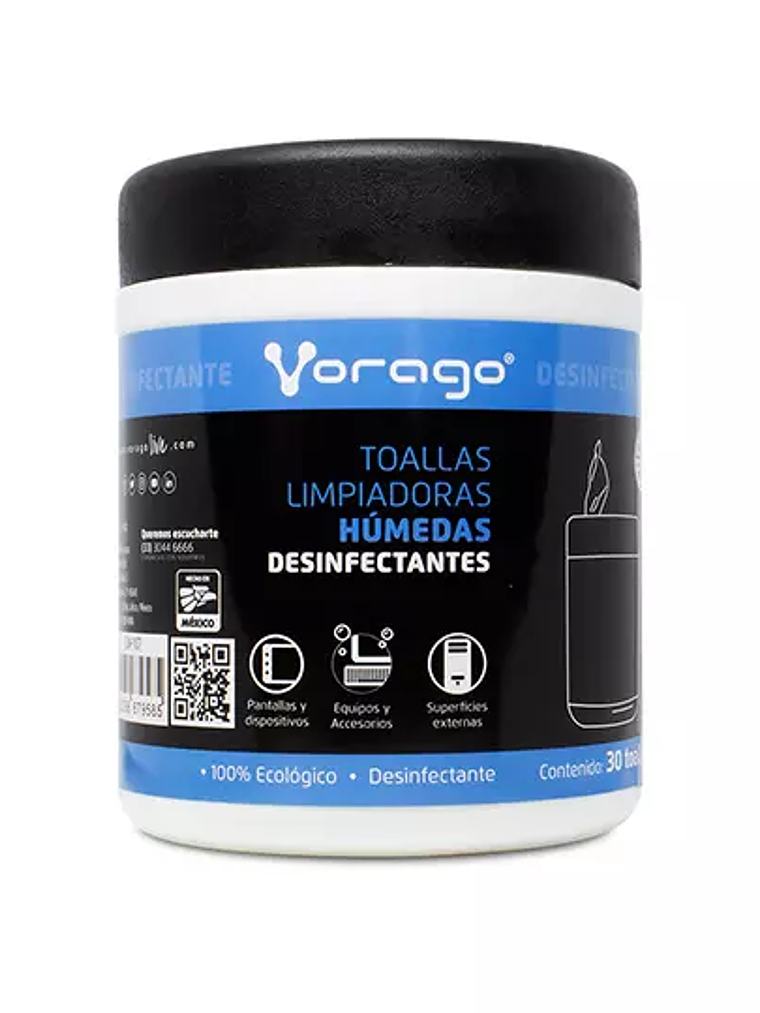 Toallas humedas desinfectantes Vorago CL 1
