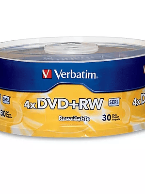 Disco Verbatim DVD+RW 4x 4.7 GB torre co