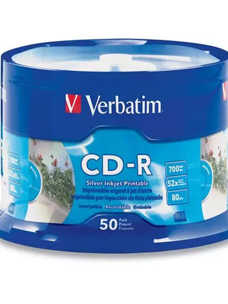 Disco Verbatim CD-R 80MIN/700MB 52X con 1