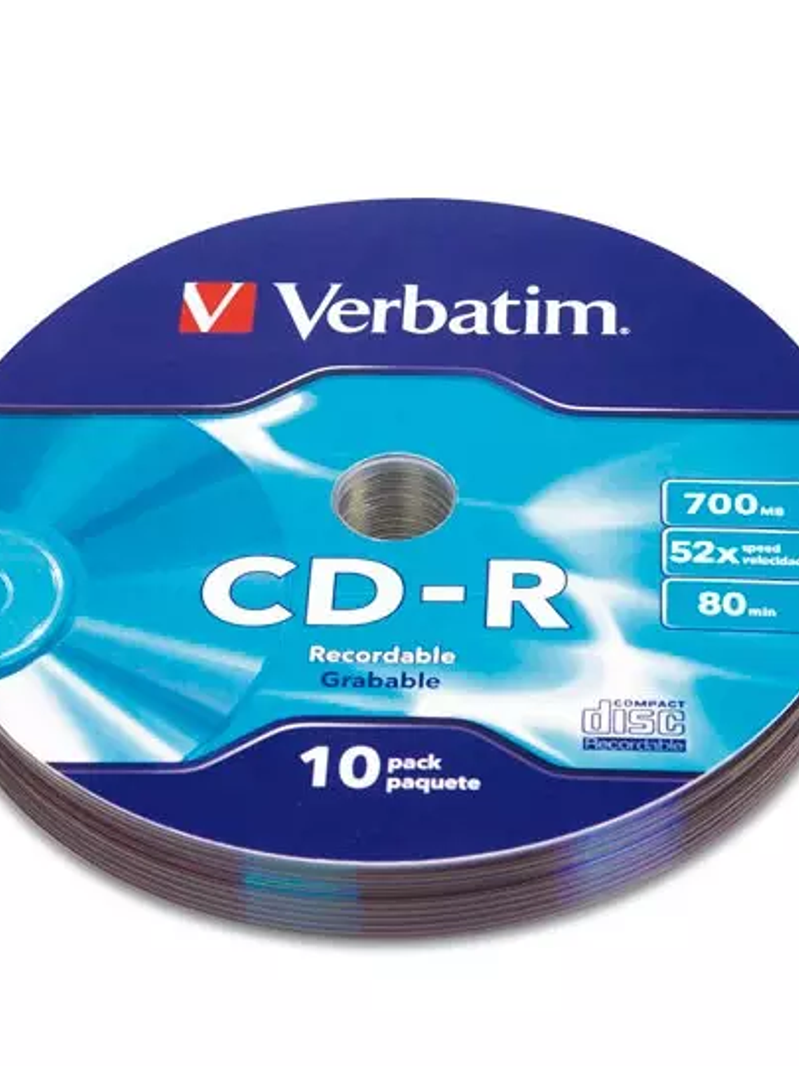 Disco Verbatim CD-R 52x 700MB torre 10 p 1