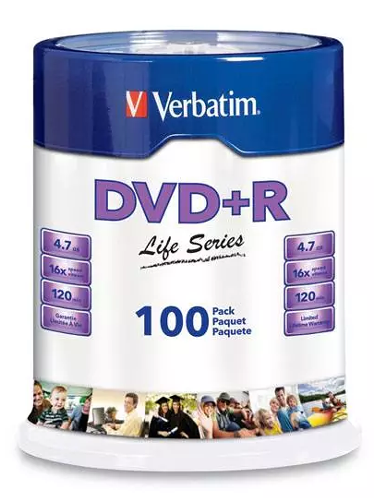 Disco Verbatim DVD+R life series 16x 100 1