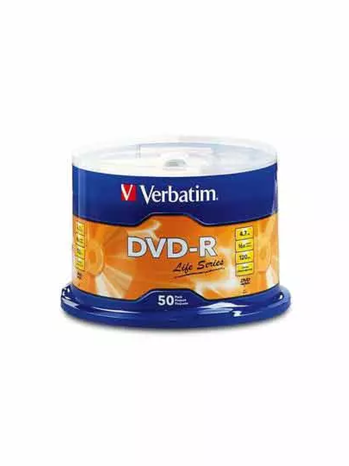 Disco Verbatim DVD-R 16x con 50 piezas. 1