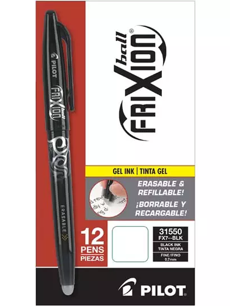 Bolígrafo fino Frixion Ball Pilot tinta 1