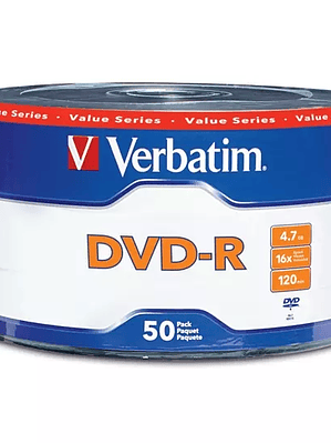 Disco Verbatim DVD-R 16x 4.7GB torre con