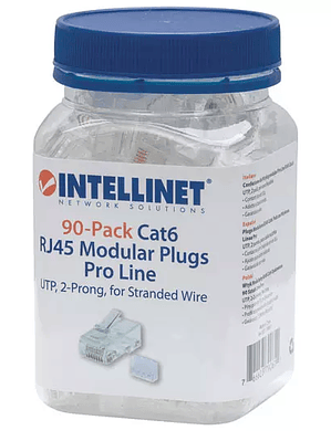 Plug Intellinet RJ45 CAT 6 UTP multifila
