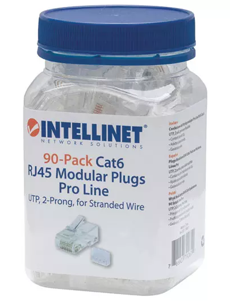 Plug Intellinet RJ45 CAT 6 UTP multifila 1