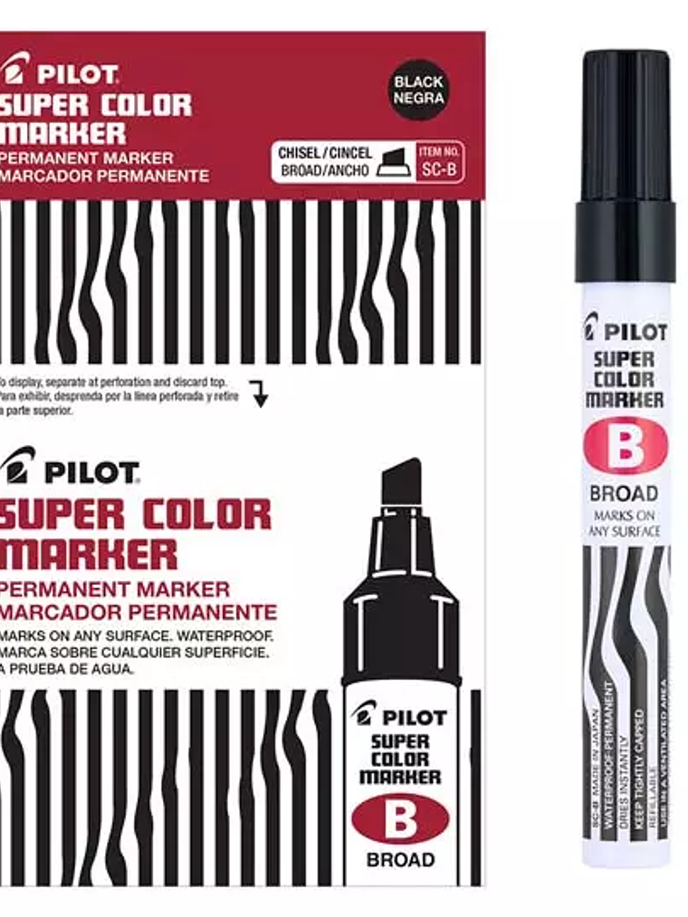 Marcador permanente SCB Pilot punta cinc 1