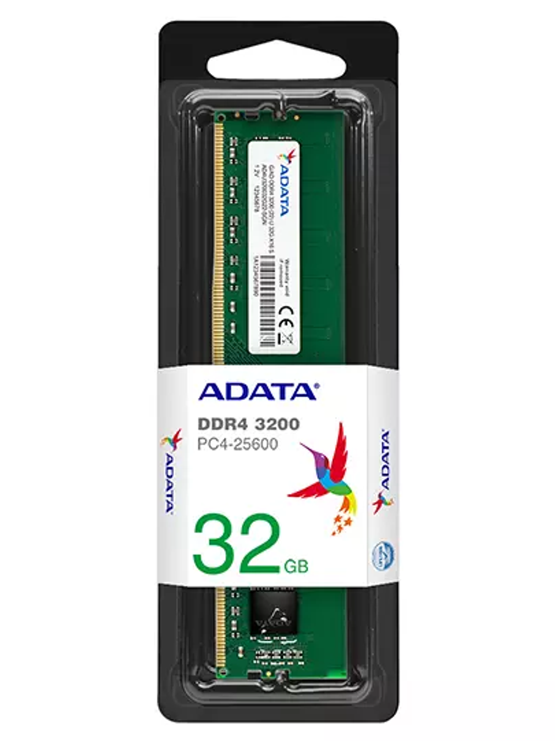 Memoria RAM Adata DDR4, 3200MHz, 32GB. 1