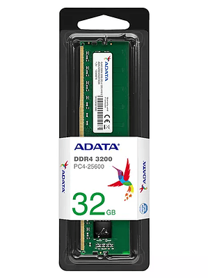 Memoria RAM Adata DDR4, 3200MHz, 32GB.