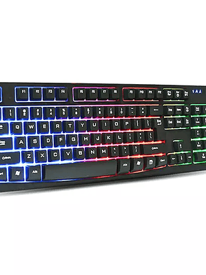 Teclado USB Brobotix iluminado rgb k6.