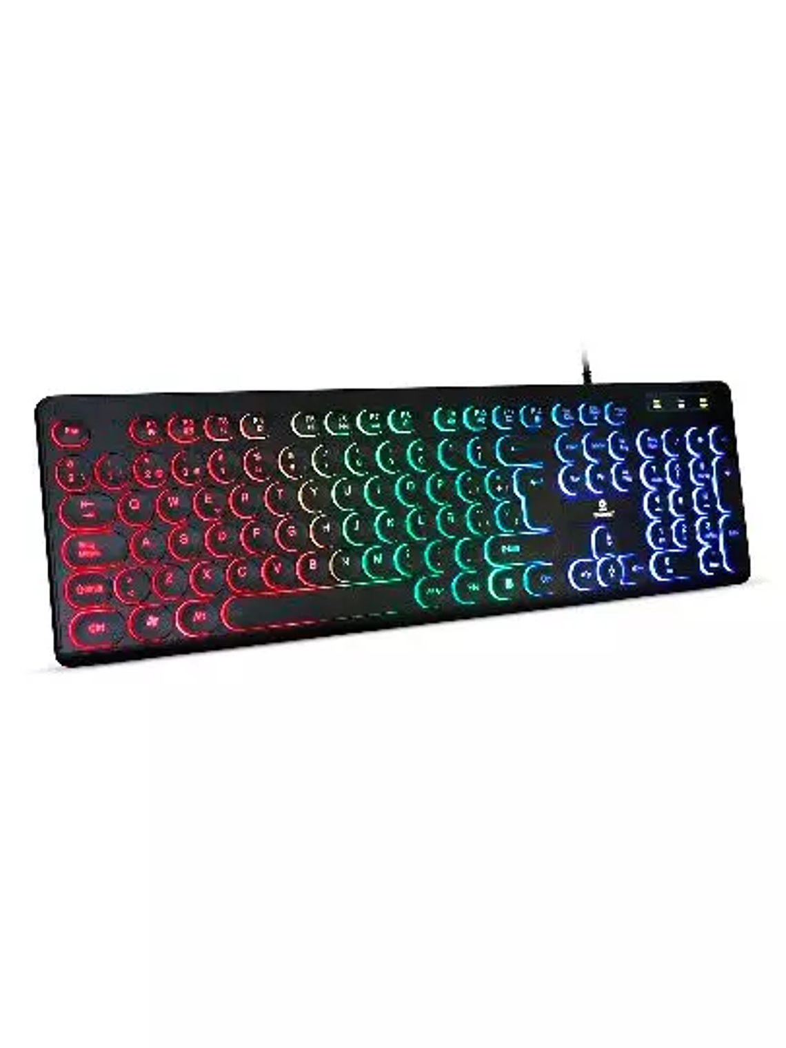 Teclado USB Brobotix iluminado negro ret 1