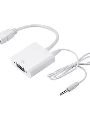 Convertidor HDMI macho a VGA bco c/au