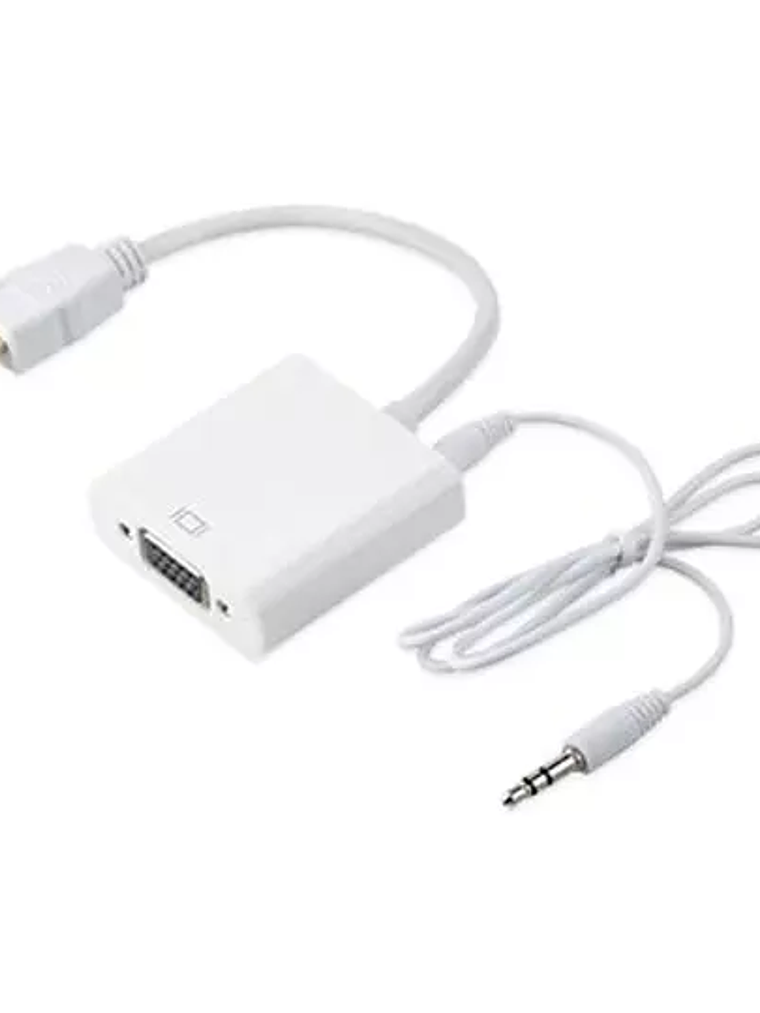 Convertidor HDMI macho a VGA bco c/au 1