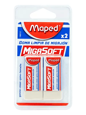 Goma migasoft Maped blíster con 2 piezas