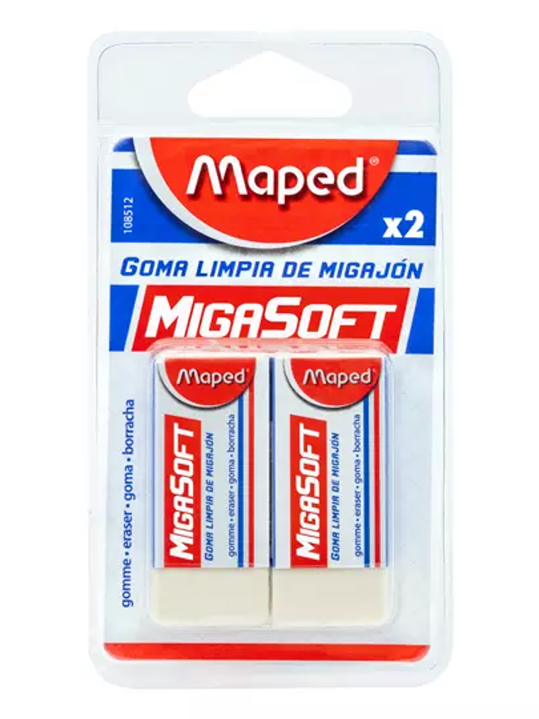 Goma migasoft Maped blíster con 2 piezas 1