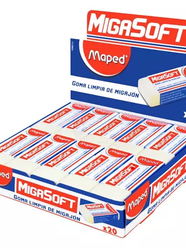 Goma migasoft  Maped caja con 20 piezas 1