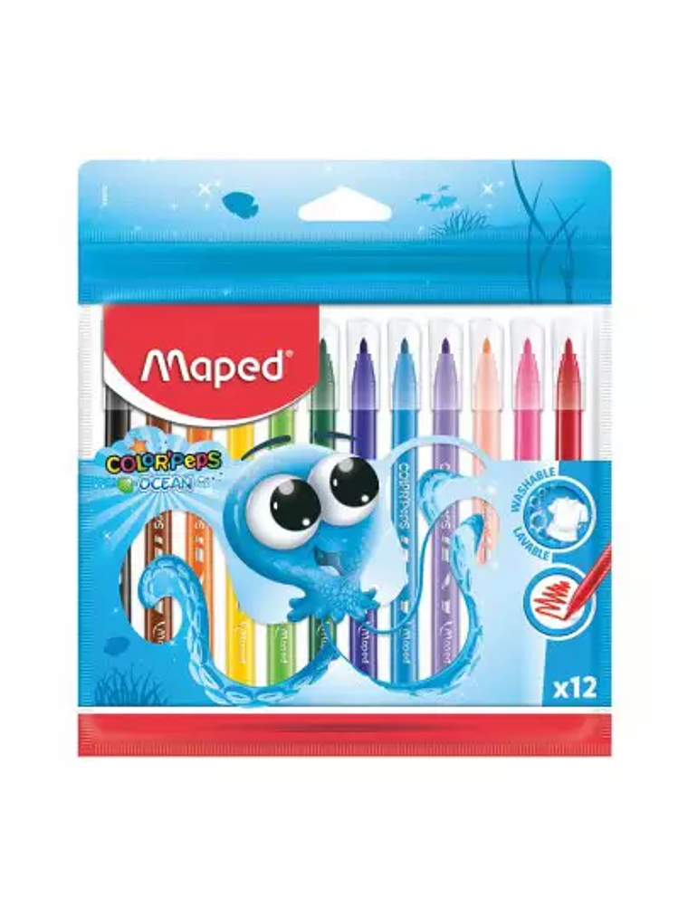 Plumones de colores Maped con 12 piezas 1