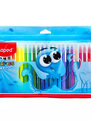 Plumones de colores Maped con 24 piezas