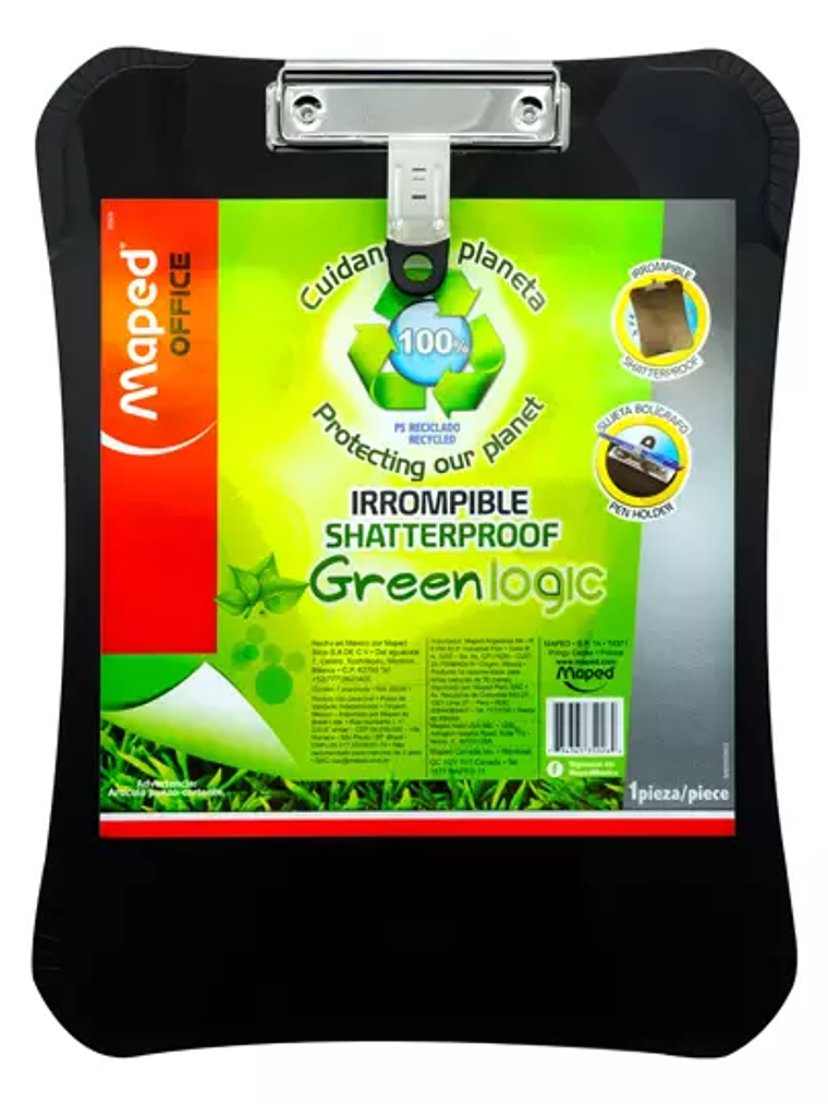 Clipboard plástico greenlogic  Maped col 1