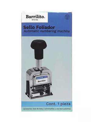 Sello foliador 6 dígitos Barrilito cuerp