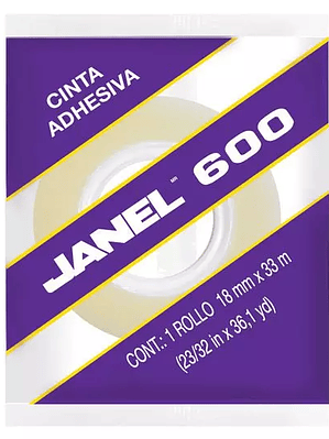Cinta adhesiva línea 600 celofan JANEL 1
