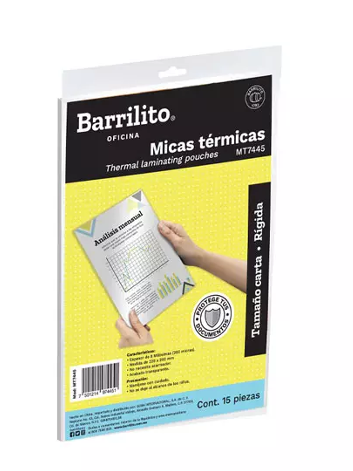 Mica termica Barrilito tamaño carta  8 m 1