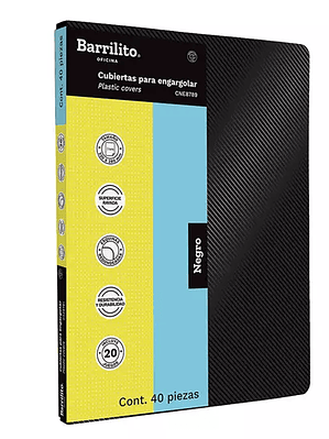 Cubierta plástica rayada negra Barrilito