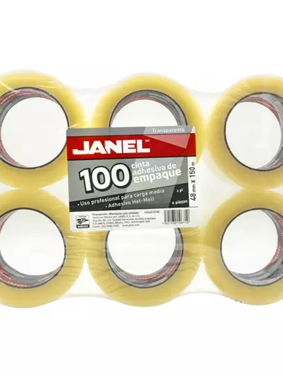 Cinta empaque línea 100 transparente JAN 1