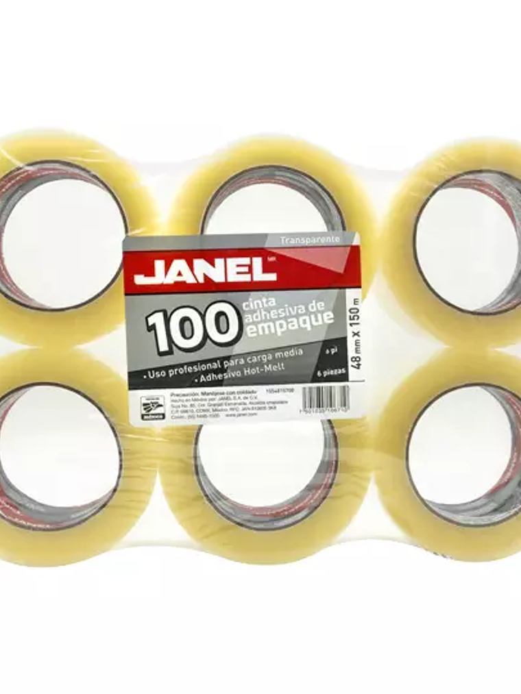 Cinta empaque línea 100 transparente JAN 1