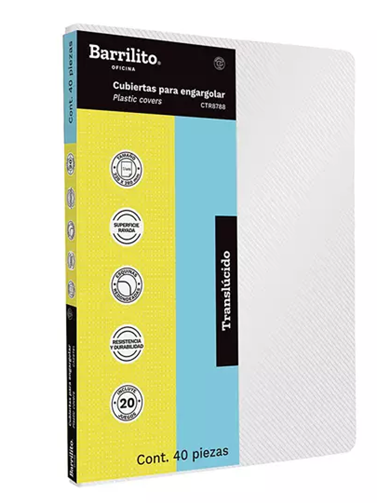 Cubierta plástica rayada traslúcida Barr 1