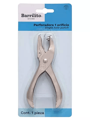 Perforadora 1 orificio Barrilito perfora