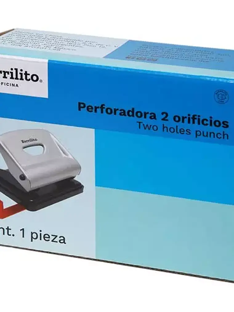 Perforadora 2 orificios Barrilito cuerpo 1
