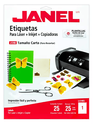 Etiqueta laser mod j-5165 blanca JANEL t