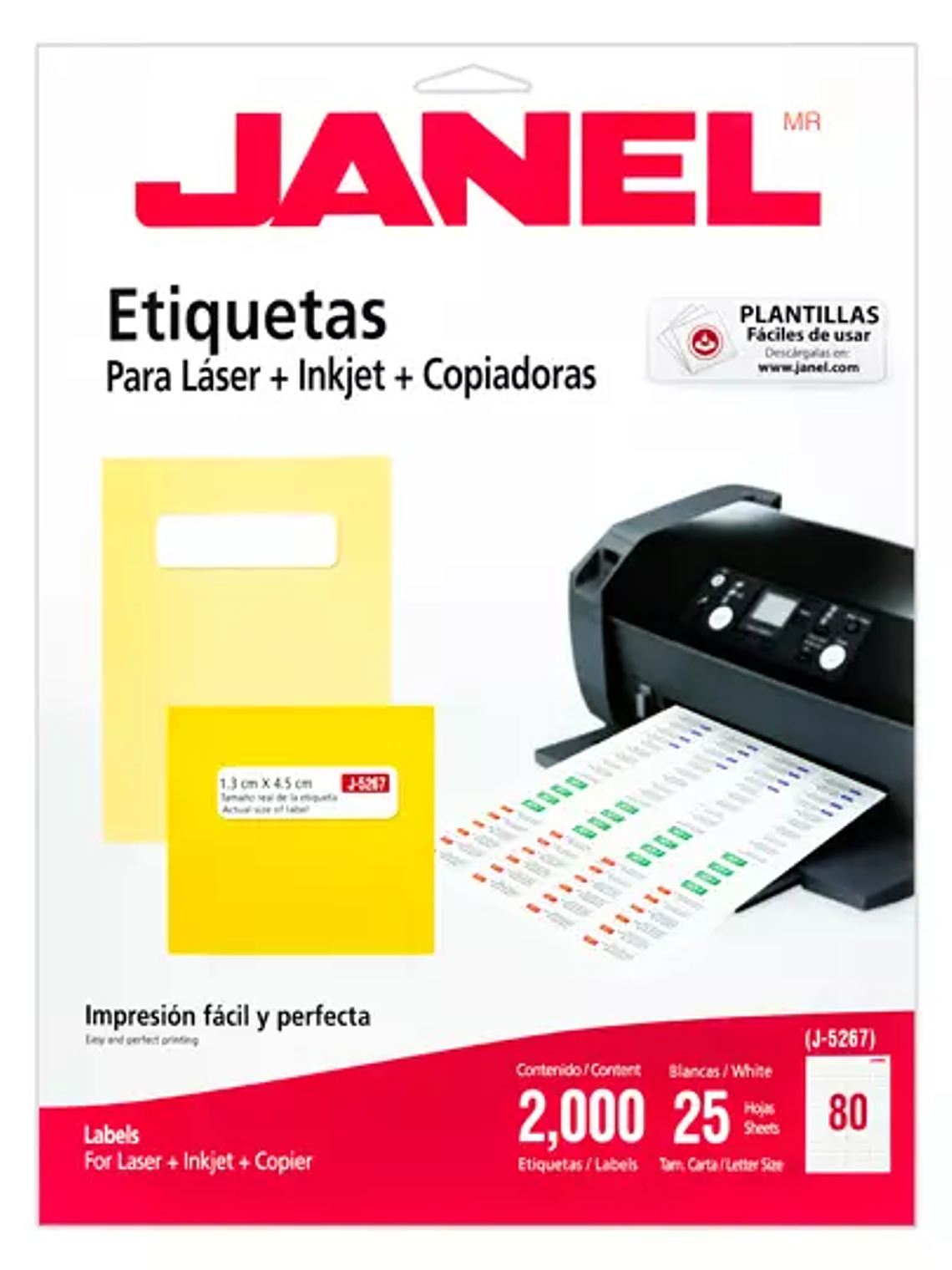 Etiqueta laser mod j-5267 blanca JANEL 1 1