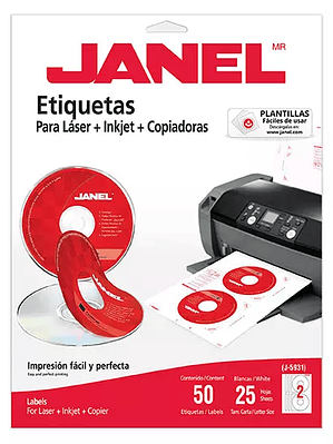 Etiqueta laser mod j-5931 blanca JANEL C