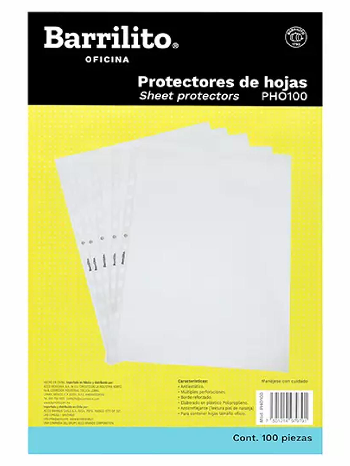 Protector de hojas oficio Barrilito tama 1