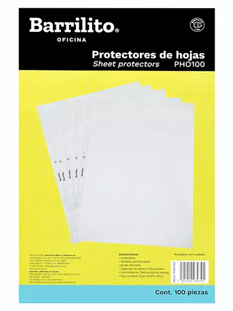Protector de hojas oficio Barrilito tama 1