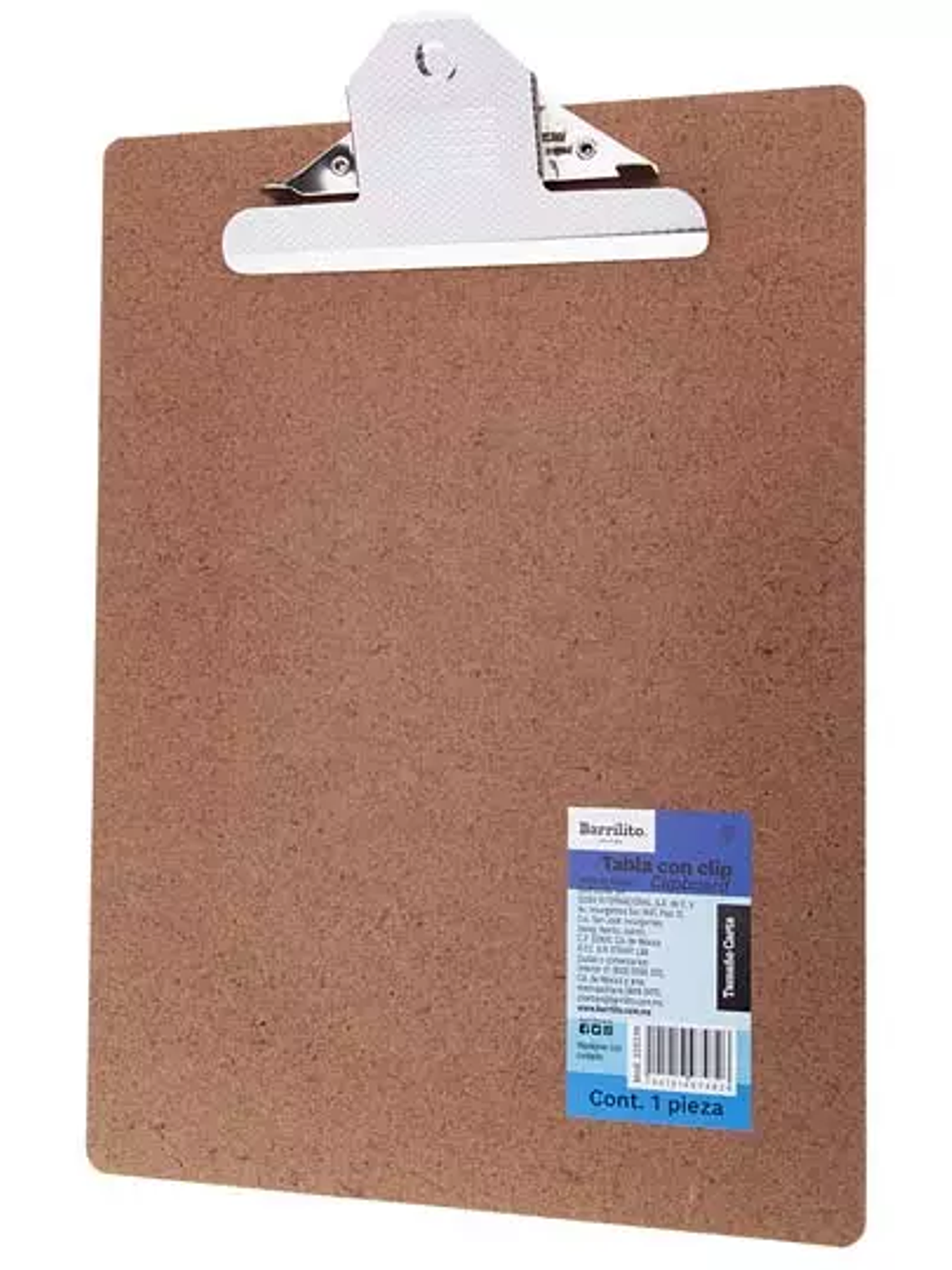 Tabla con clip carta Barrilito base made 1