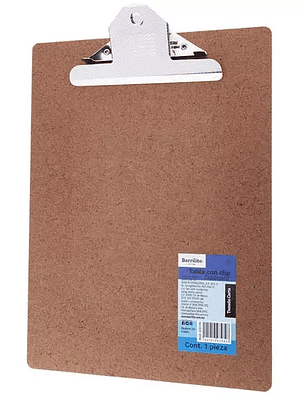 Tabla con clip carta Barrilito base made
