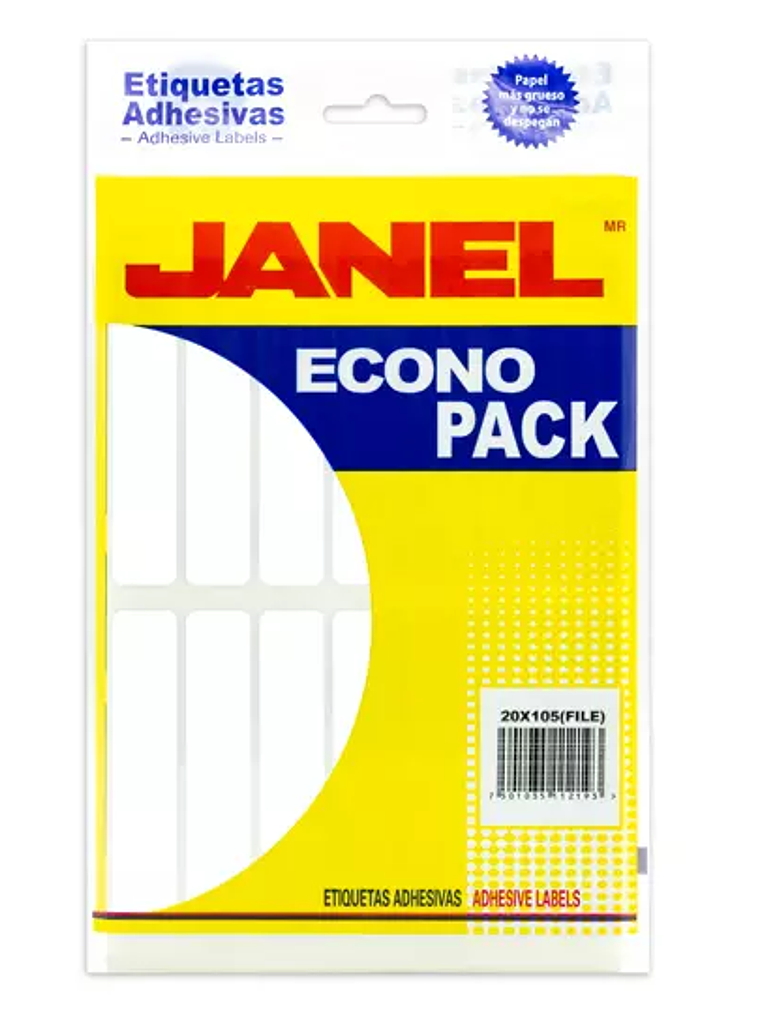 Etiqueta blanca JANEL econopack no.20 co 1