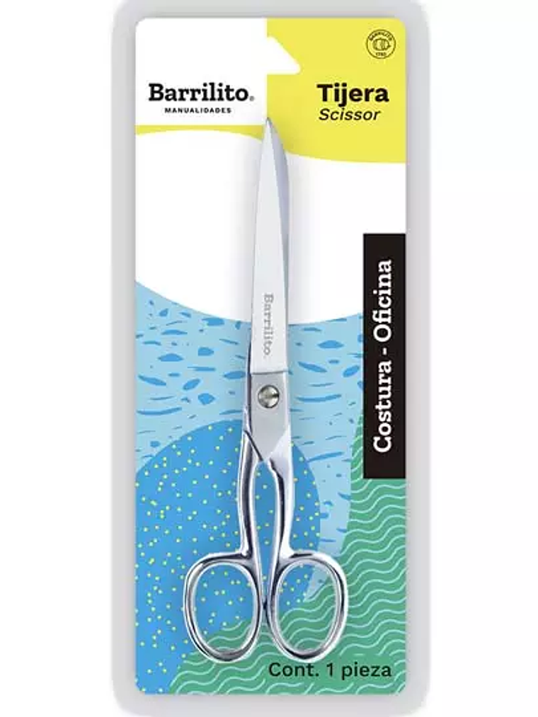 Tijera oficina/costura Barrilito 20.3 cm 1