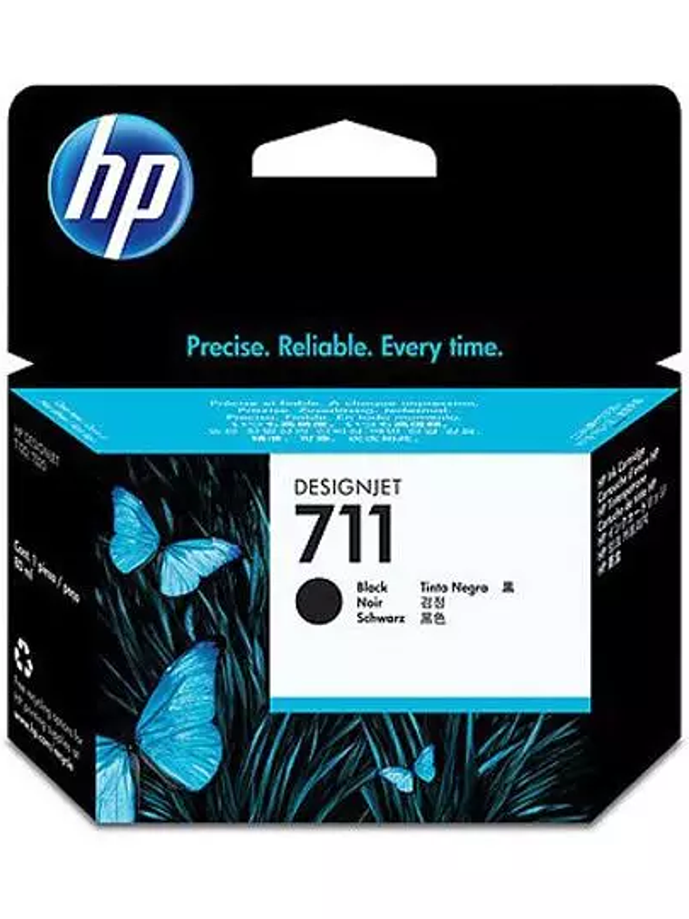 Cartucho de tinta HP 711 de 80 ml negro 1