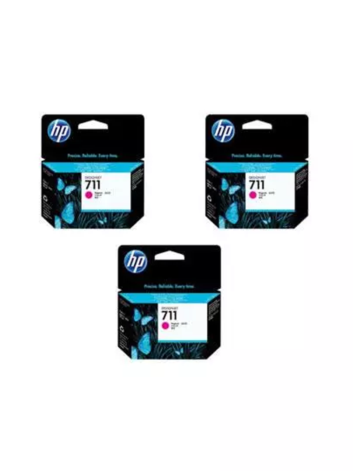 Pack de 3 cartuchos de tinta HP 711 de 2 1