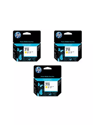 Pack de 3 cartuchos de tinta HP 711 de 2