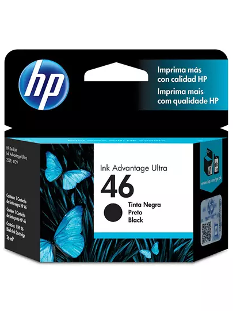 Cartucho de tinta negra HP 46 advantage 1