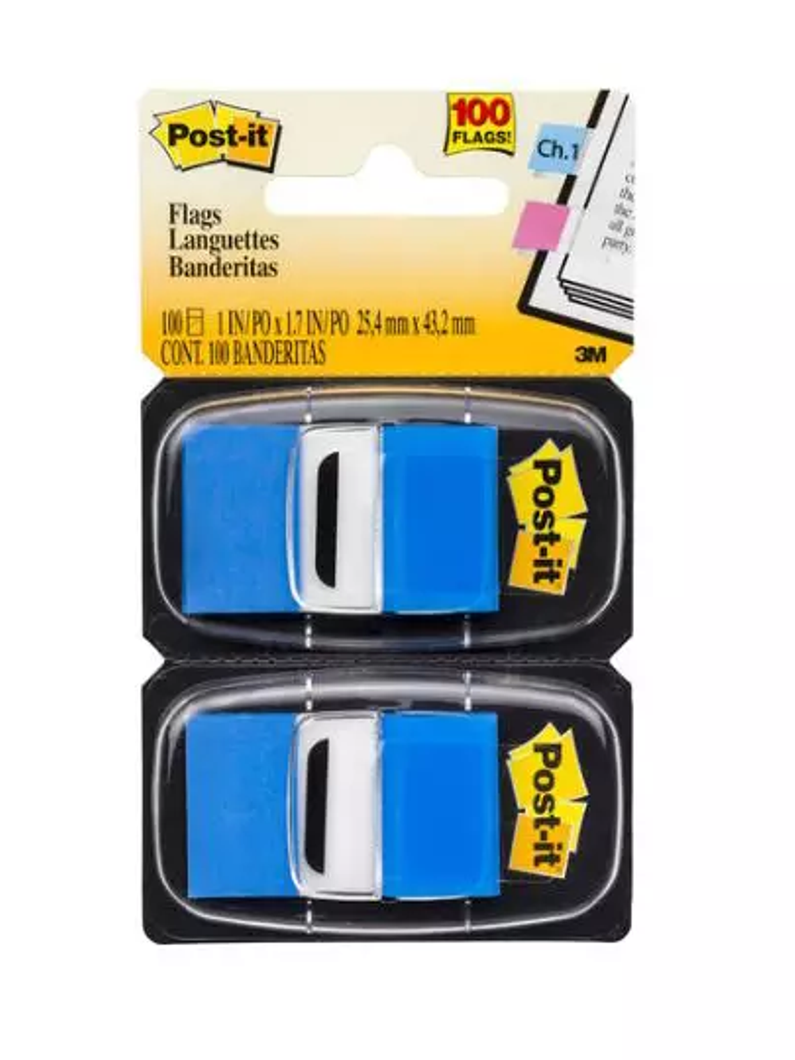 BANDERITAS ADHESIVAS POST-IT AZULES 2 BL 1