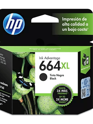 Cartucho de tinta negra HP 664xl