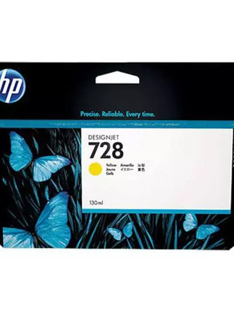 HP 728 130-ml Yellow DesignJet Ink Ca 1